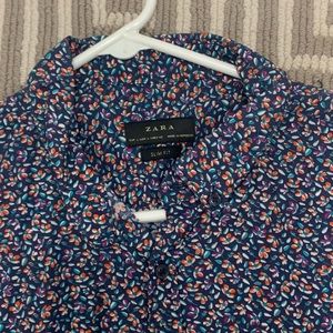 Mens Zara Floral Button Down